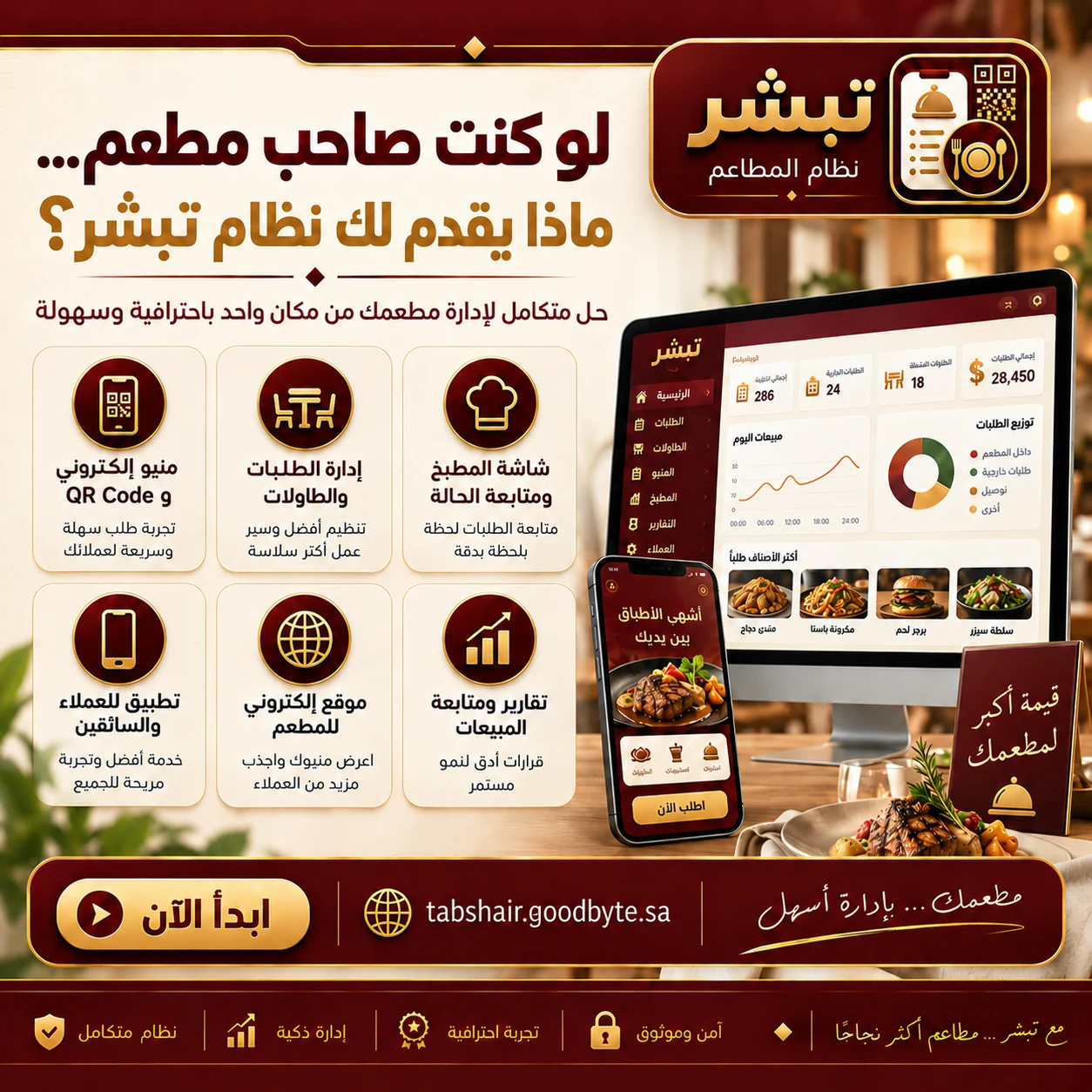 تبشر - نظام إدارة المطاعم